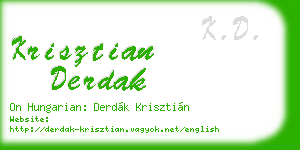 krisztian derdak business card